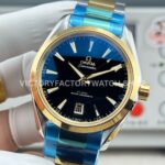 OVS Factory Omega Seamaster Aqua Terra 220.20.41.21.01.001 41mm Half Rose Gold Black Dial