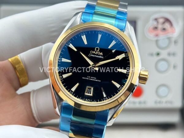 OVS Factory Omega Seamaster Aqua Terra 220.20.41.21.01.001 41mm Half Rose Gold Black Dial