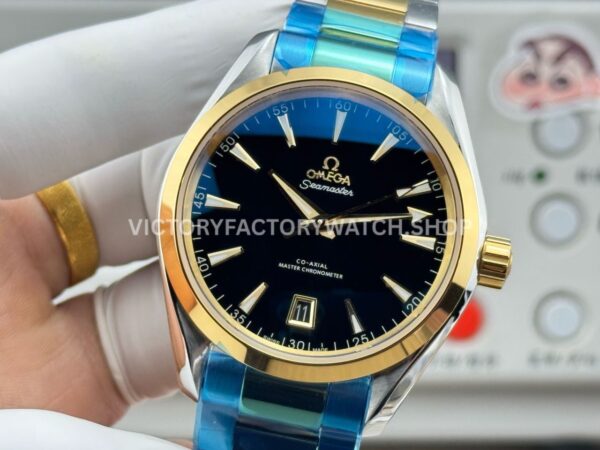 OVS Factory Omega Seamaster Aqua Terra 220.20.41.21.01.001 41mm Half Rose Gold Black Dial