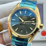 OVS Factory Omega Seamaster Aqua Terra 220.50.41.21.10.001 41mm Full Yellow Gold Green Dial (3) OVS Factory Omega Seamaster Aqua Terra 220.50.41.21.10.001 41mm Full Yellow Gold Green Dial