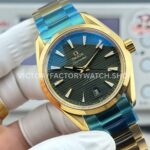 OVS Factory Omega Seamaster Aqua Terra 220.50.41.21.10.001 41mm Full Yellow Gold Green Dial (6) OVS Factory Omega Seamaster Aqua Terra 220.50.41.21.10.001 41mm Full Yellow Gold Green Dial