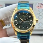 OVS Factory Omega Seamaster Aqua Terra 220.50.41.21.10.001 41mm Full Yellow Gold Green Dial (7) OVS Factory Omega Seamaster Aqua Terra 220.50.41.21.10.001 41mm full yellow gold green dial replica watch
