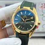 OVS Factory Omega Seamaster Aqua Terra 220.52.41.21.10.001 41mm Rose Gold Green Rubber Strap Green Dial (8) OVS Factory Omega Seamaster Aqua Terra 220.52.41.21.10.001 41mm Rose Gold Green Rubber Strap Green Dial