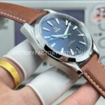 OVS Factory Omega Seamaster Aqua Terra 231.10.42.21.01.004 41mm Steel Brown Leather Strap Black Dial