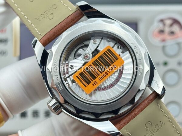 OVS Factory Omega Seamaster Aqua Terra 231.10.42.21.01.004 41mm Steel Brown Leather Strap Black Dial