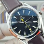 OVS Factory Omega Seamaster Aqua Terra 231.12.42.21.01.001 41mm Steel Brown Leather Strap Black Dial
