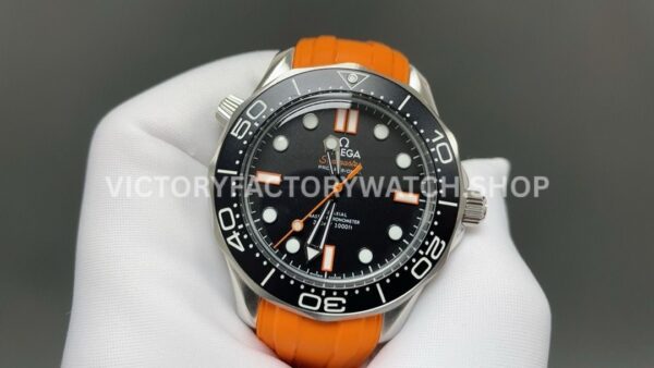 OVS Factory Omega Seamaster Diver 300M 210.30.42.20.01.018 42mm Aluminum Bezel Black Dial