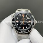 OVS Factory Omega Seamaster Diver 300M 210.30.42.20.01.018 42mm orange rubber strap black dial replica watch
