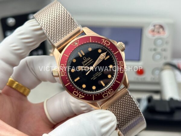 OVS Factory Omega Seamaster Diver 300M 210.90.42.20.01.003 42mm Bronze Gold Black Dial