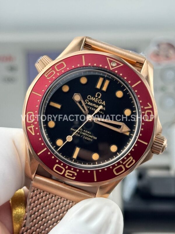 OVS Factory Omega Seamaster Diver 300M 210.90.42.20.01.003 42mm Bronze Gold Black Dial