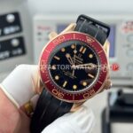 OVS Factory Omega Seamaster Diver 300M 210.90.42.20.01.003 42Replica Watchmm Bronze Gold Rubber Strap Black Dial
