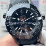 OVS Factory Omega Seamaster Planet Ocean 215.92.46.22.01.001 45.5mm Rubber Strap Arabic Numerals Black DIal