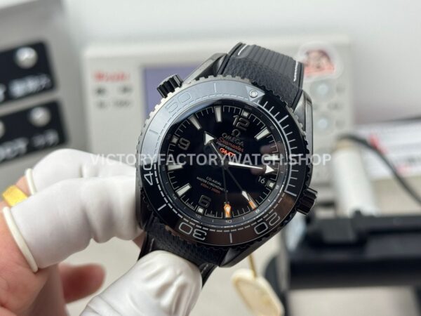 OVS Factory Omega Seamaster Planet Ocean 215.92.46.22.01.001 45.5mm Rubber Strap Arabic Numerals Black DIal