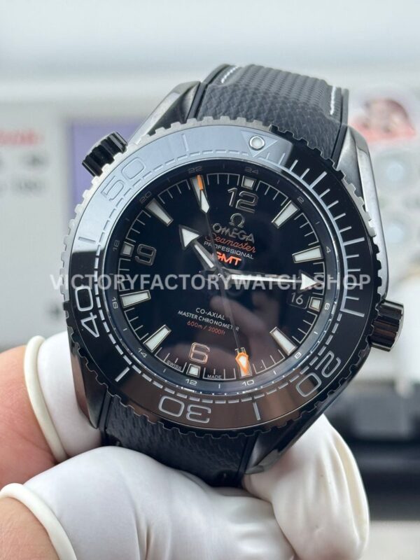 OVS Factory Omega Seamaster Planet Ocean 215.92.46.22.01.001 45.5mm Rubber Strap Arabic Numerals Black DIal