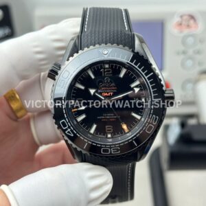 OVS Factory Omega Seamaster Planet Ocean 215.92.46.22.01.001 45.5mm rubber strap Arabic numerals black dial replica watch