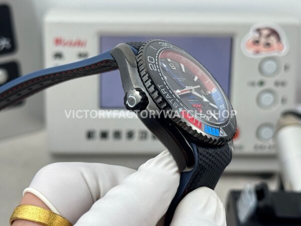 OVS Factory Omega Seamaster Planet Ocean 215.92.46.22.01.004 45.5mm Rubber Strap Arabic Numerals Black Dial