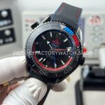 OVS Factory Omega Seamaster Planet Ocean 215.92.46.22.01.004 45.5mm Rubber Strap Arabic Numerals Black Dial