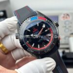OVS Factory Omega Seamaster Planet Ocean 215.92.46.22.01.004 45.5mm Rubber Strap Arabic Numerals Black Dial