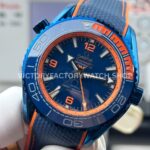 OVS Factory Omega Seamaster Planet Ocean 215.92.46.22.03.001 45.5mm Rubber Strap Arabic Numerals Blue (1) OVS Factory Omega Seamaster Planet Ocean 215.92.46.22.03.001 45.5mm Rubber Strap Arabic Numerals Blue Dial