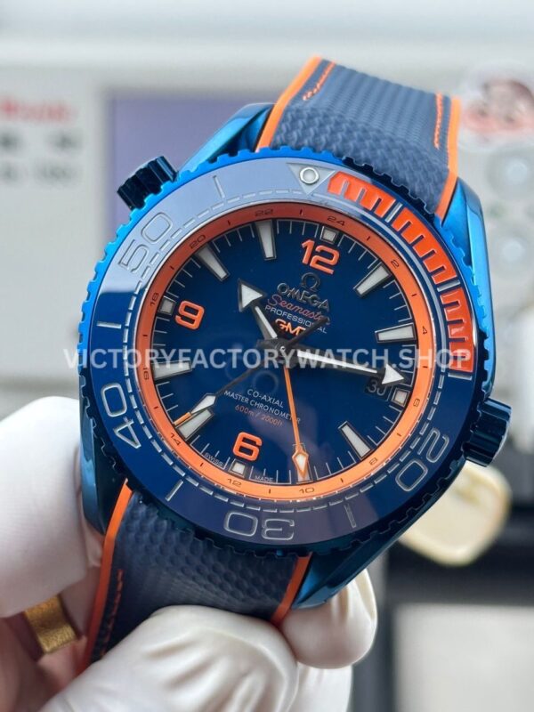 OVS Factory Omega Seamaster Planet Ocean 215.92.46.22.03.001 45.5mm Rubber Strap Arabic Numerals Blue (1) OVS Factory Omega Seamaster Planet Ocean 215.92.46.22.03.001 45.5mm Rubber Strap Arabic Numerals Blue Dial