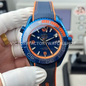 OVS Factory Omega Seamaster Planet Ocean 215.92.46.22.03.001 45.5mm Rubber Strap Arabic Numerals Blue (4) OVS Factory Omega Seamaster Planet Ocean 215.92.46.22.03.001 45.5mm rubber strap Arabic numerals blue dial replica watch