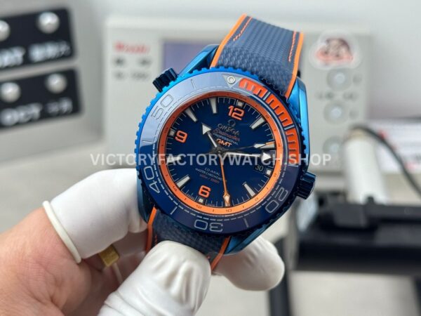 OVS Factory Omega Seamaster Planet Ocean 215.92.46.22.03.001 45.5mm Rubber Strap Arabic Numerals Blue (5) OVS Factory Omega Seamaster Planet Ocean 215.92.46.22.03.001 45.5mm Rubber Strap Arabic Numerals Blue Dial