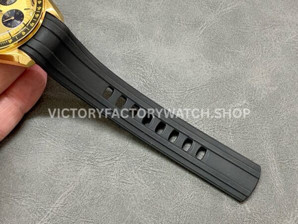RM Factory Omega Speedmaster Professional Moonwatch 310.62.42.50.99.001 42mm Yellow Gold Rubber Strap Gold Dial