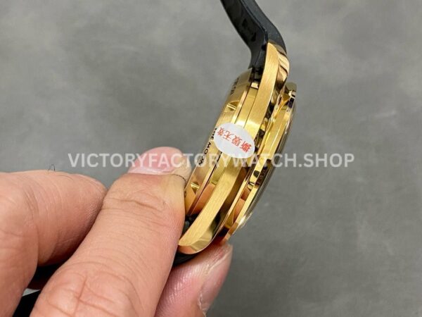 RM Factory Omega Speedmaster Professional Moonwatch 310.62.42.50.99.001 42mm Yellow Gold Rubber Strap Gold Dial