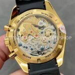 RM Factory Omega Speedmaster Professional Moonwatch 310.62.42.50.99.001 42mm Yellow Gold Rubber Strap Gold Dial