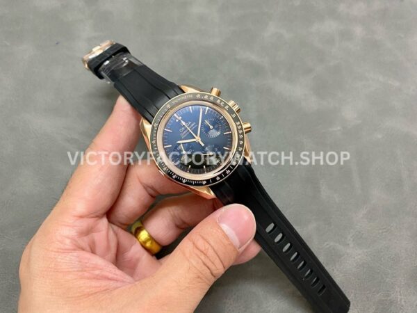 RM Factory Omega Speedmaster Professional Moonwatch 310.63.42.50.02.001 42mm Rose Gold Rubber Strap Black D ( RM Factory Omega Speedmaster Professional Moonwatch 310.63.42.50.02.001 42mm Rose Gold Rubber Strap Black Dial