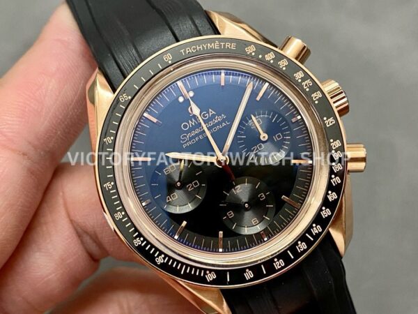 RM Factory Omega Speedmaster Professional Moonwatch 310.63.42.50.02.001 42mm Rose Gold Rubber Strap Black D ( (7) RM Factory Omega Speedmaster Professional Moonwatch 310.63.42.50.02.001 42mm Rose Gold Rubber Strap Black Dial