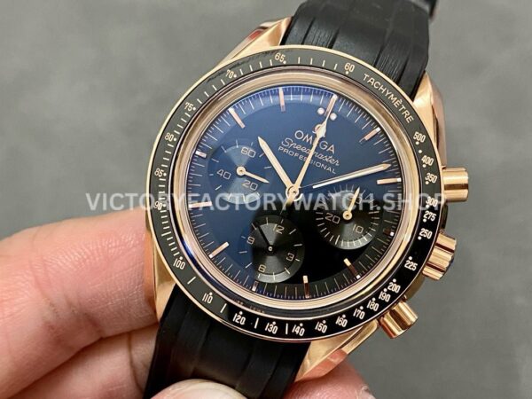 RM Factory Omega Speedmaster Professional Moonwatch 310.63.42.50.02.001 42mm Rose Gold Rubber Strap Black D ( (9) RM Factory Omega Speedmaster Professional Moonwatch 310.63.42.50.02.001 42mm Rose Gold Rubber Strap Black Dial