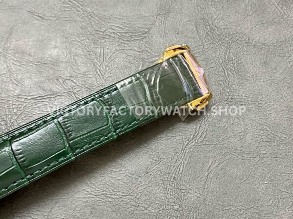 RM Factory Omega Speedmaster Professional Moonwatch 310.63.42.50.02.001 42mm Yellow Gold Leather Strap Green Dial