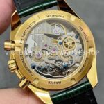 RM Factory Omega Speedmaster Professional Moonwatch 310.63.42.50.02.001 42mm Yellow Gold Leather Strap Green Dial