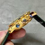 RM Factory Omega Speedmaster Professional Moonwatch 310.63.42.50.02.001 42mm Yellow Gold Leather Strap Green Dial