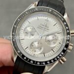RM Factory Omega Speedmaster Professional Moonwatch 310.63.42.50.02.001 42mm Steel Rubber Strap Silver Dial