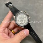RM Factory Omega Speedmaster Professional Moonwatch 310.63.42.50.02.001 42mm Steel Rubber Strap Silver Dial