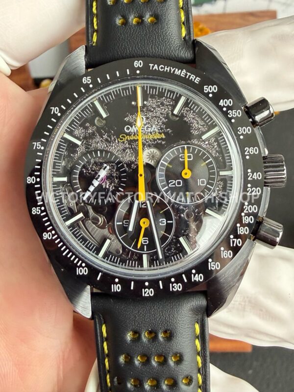 SMF Factory Omega Speedmaster Dark Side Of The Moon 310.92.44.50.01.001 44.25mm Ceramic Leather Strap Black Dial (6) SMF Factory Omega Speedmaster Dark Side Of The Moon 310.92.44.50.01.001 44.25mm ceramic leather strap black dial replica watch