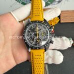 SMF Factory Omega Speedmaster Dark Side Of The Moon 310.92.44.50.01.001 44.25mm Ceramic Yellow Le SMF Factory Omega Speedmaster Dark Side Of The Moon 310.92.44.50.01.001 44.25mm ceramic yellow leather strap black dial replica watch