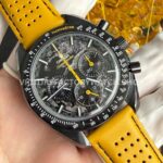 SMF Factory Omega Speedmaster Dark Side Of The Moon 310.92.44.50.01.001 44.25mm Ceramic Yellow Leather Strap Black Dial (5) SMF Factory Omega Speedmaster Dark Side Of The Moon 310.92.44.50.01.001 44.25mm Ceramic Yellow Leather Strap Black Dial
