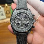 SMF Factory Omega Speedmaster Dark Side Of The Moon 310.92.44.50.06.001 44.25mm ceramic textile strap grey dial replica watch