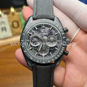 SMF Factory Omega Speedmaster Dark Side Of The Moon 310.92.44.50.06.001 44.25mm Ceramic Textile Strap Grey Dial (2) SMF Factory Omega Speedmaster Dark Side Of The Moon 310.92.44.50.06.001 44.25mm ceramic textile strap grey dial replica watch