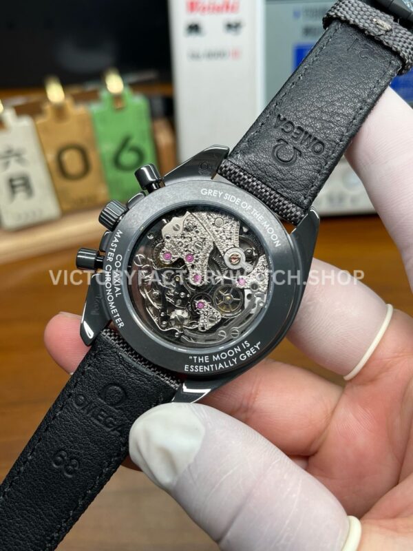 SMF Factory Omega Speedmaster Dark Side Of The Moon 310.92.44.50.06.001 44.25mm Ceramic Textile Strap Grey Dial