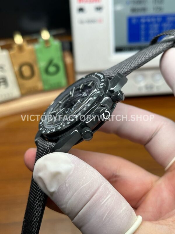 SMF Factory Omega Speedmaster Dark Side Of The Moon 310.92.44.50.06.001 44.25mm Ceramic Textile Strap Grey Dial