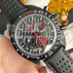 SMF Factory Omega Speedmaster Dark Side Of The Moon 311.92.44.30.01.002 44.25mm Ceramic Leather Strap Black Dial