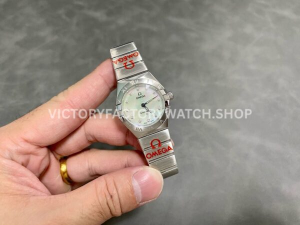 TW Factory Omega Constellation Quartz 123.10.27.60.55.001 27mm Full Steel Mother Of Pearl Dial