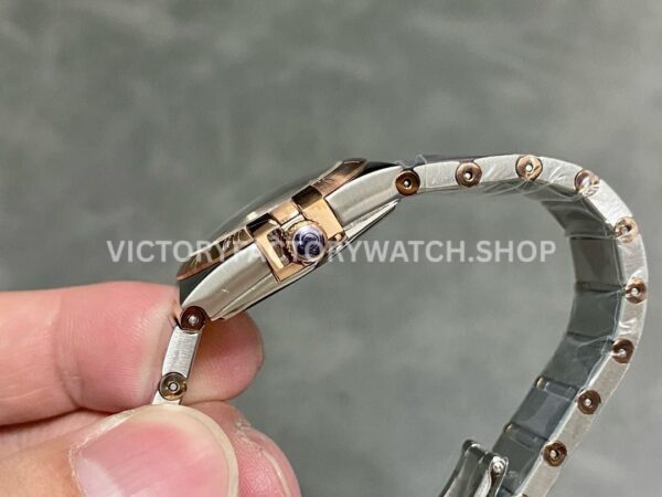 TW Factory Omega Constellation Quartz 123.20.27.60.55.001 27mm Half Ros ( (3) TW Factory Omega Constellation Quartz 123.20.27.60.55.001 27mm Half Rose Gold Rose Diamond Mother Of Pearl Dial