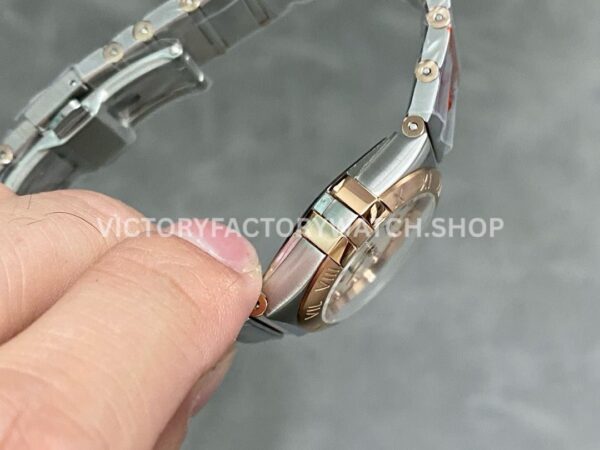TW Factory Omega Constellation Quartz 123.20.27.60.55.001 27mm Half Ros ( (7) TW Factory Omega Constellation Quartz 123.20.27.60.55.001 27mm Half Rose Gold Rose Diamond Mother Of Pearl Dial