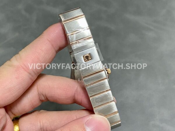 TW Factory Omega Constellation Quartz 123.20.27.60.55.001 27mm Half Ros ( (8) TW Factory Omega Constellation Quartz 123.20.27.60.55.001 27mm Half Rose Gold Rose Diamond Mother Of Pearl Dial