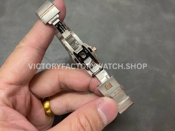 TW Factory Omega Constellation Quartz 123.25.27.60.55.007 27mm Half Rose Gold ( (4) TW Factory Omega Constellation Quartz 123.25.27.60.55.007 27mm Half Rose Gold Diamond Rose Gold Bezel Mother Of Pearl Diamond Dial